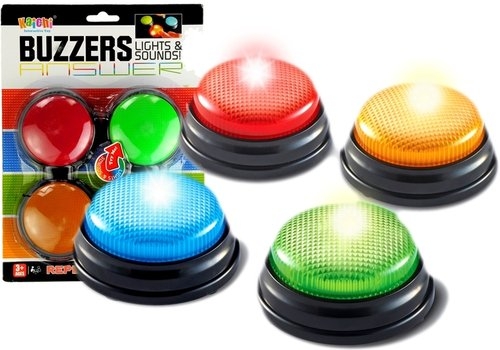 Zestaw buzzers 4 światełka światło dźwięk 4 kolory