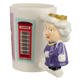 Ceramiczny kubek z uchwytem w kształcie Królowej "Londyn"