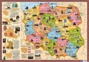 Polska mapa regionów administracyjna Junior (Mappuzzle) Plakat