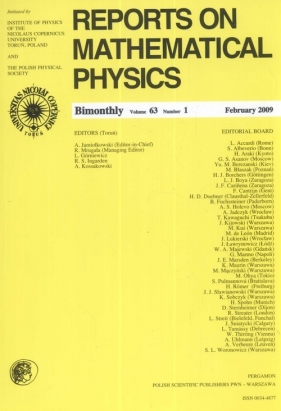 Reports on Mathematical Physics 63/1 2009 - <br />