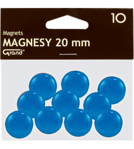 Magnesy Grand 20 mm niebieskie op. 10 sztuk