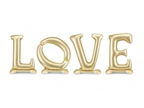 Balon foliowy stojący napis LOVE 350x114cm złoty