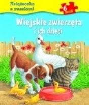 Wiejskie zwierzęta i ich dzieci. Książeczka z puzzlami