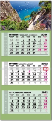 Kalendarz 2022 trójdzielny lux Włochy