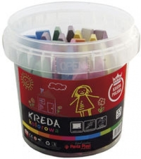 Kreda kwadratowa kolorowa w wiaderku 33 sztuki