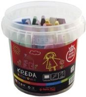 Kreda kwadratowa kolorowa w wiaderku 33 sztuki