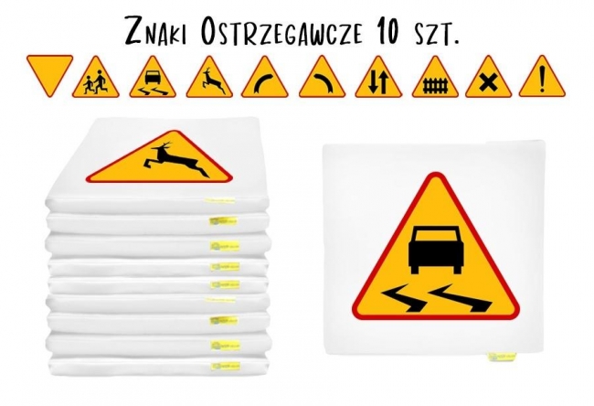 <img src='https://webimage.pl/pics/636/7/d5902409457636.jpg' style='height:440px' /> Poduszki Znaki Drogowe 3cm 10szt
