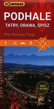 Podhale Tatry Orawa Spisz Plan Nowego Targu mapa turystyczna 1:50 000