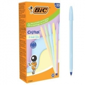 Długopis Cristal Pastel 1mm niebieski (20szt) BIC