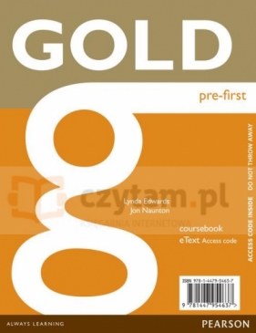 Gold Pre-Inter eText CB AccessCard - Lynda Edwards, Jon Naunton