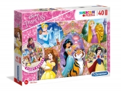 Puzzle podłogowe SuperColor 40: Księżniczki (25463)