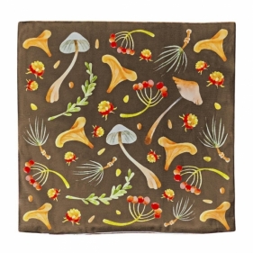 Poszewka z nadrukiem dwustronnym. Grzyby