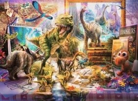 Ravensburger, Puzzle XXL 100: Ucieczka dinozaurów (12000863)