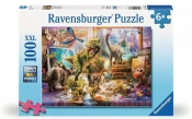 Ravensburger, Puzzle XXL 100: Ucieczka dinozaurów (12000863)