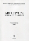 Archiwum kryminologii. Tom XXXVIII 2016