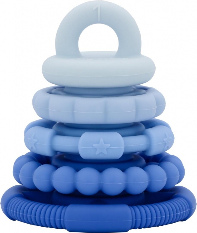 Silikonowa piramida - 5 gryzaków niebieskich