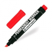 Marker permanentny Centropen, czerwony 2,0-5,0 mm ścięta końcówka (8576)