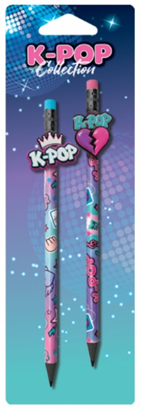 Coolpack, Ołówki z gumową nakładką - K-Pop Dark, 2 szt