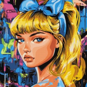 Malowanie po numerach -Nowoczesny Kopciuszek 40x40