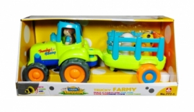 Traktor z przyczepą na baterie