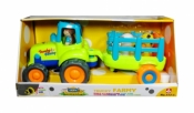 Traktor z przyczepą na baterie