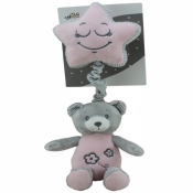 Pozytywka New Baby Miś różowy 19 cm (4828c)
