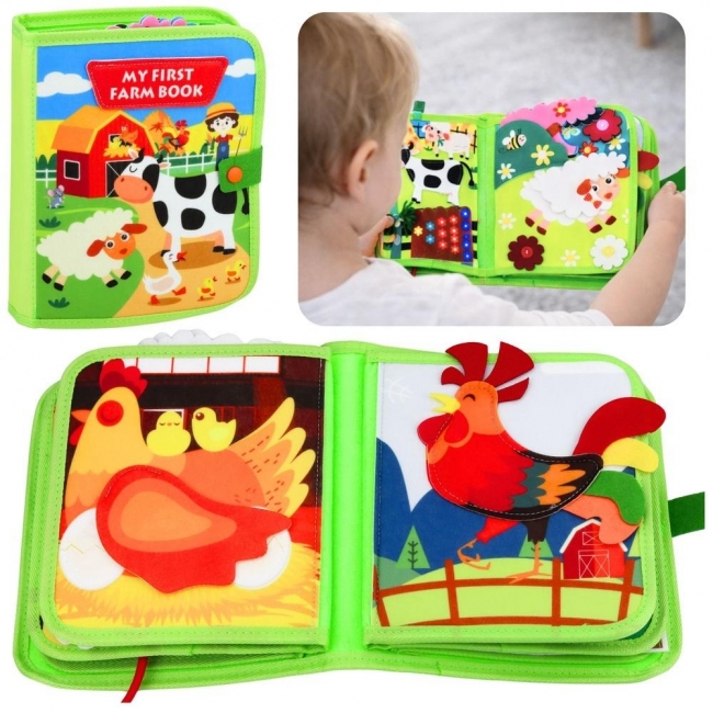 Książeczka edukacyjna sensoryczna farma