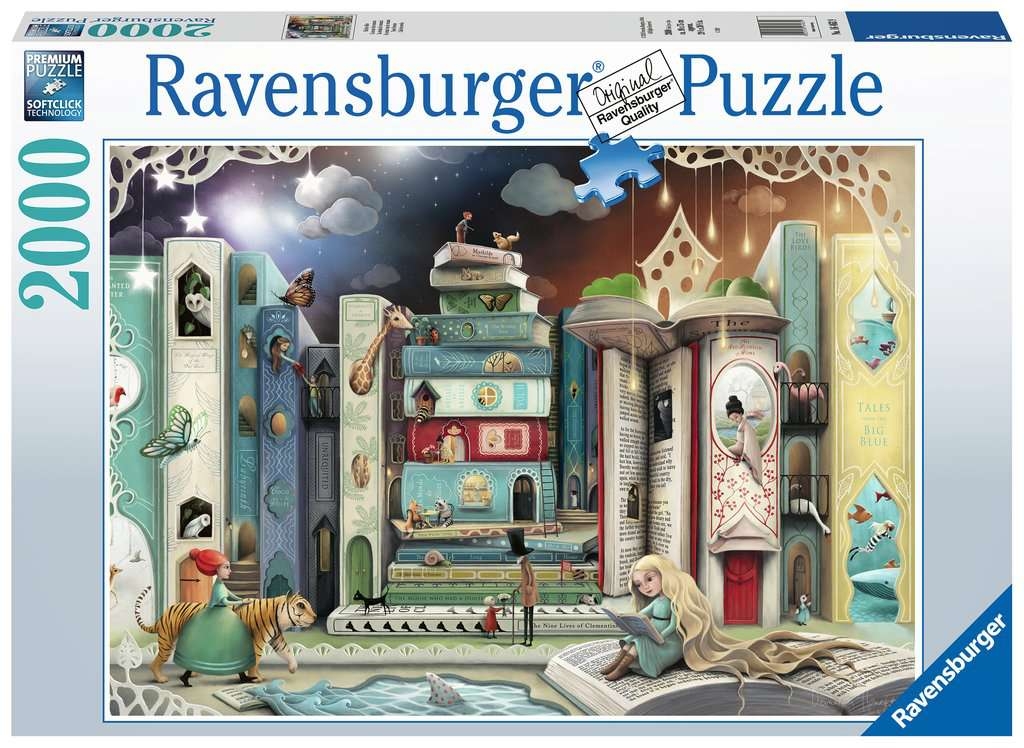 Ravensburger, Puzzle 2000: Ulica książek (16463)