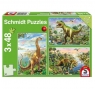 Puzzle 3x48: Dinozaury