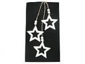 Zawieszki dekoracyjne gwiazdki drewniane