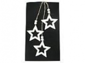 Zawieszki dekoracyjne gwiazdki drewniane