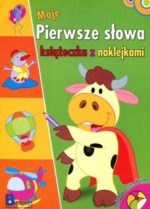 Moje pierwsze słowa. Książeczka z naklejkami. Krowa