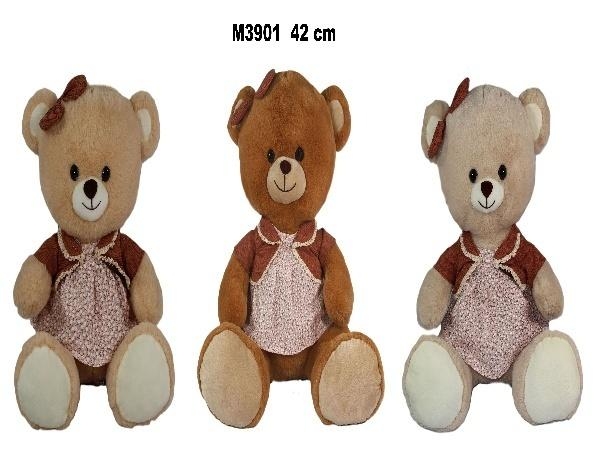 Miś w sukience 42cm MIX