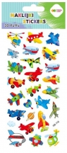 Naklejki 3D Puffy - Funny Aircraft, 9.5 cm x 22 cm, Happy Color