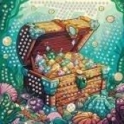 Mozaika piankowa skrzynia skarbów 25x25cm