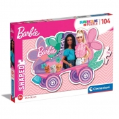 Clementoni, Puzzle 104 el. - Shape Barbie (27164)