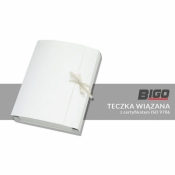 Teczka kartonowa wiązana Bigo kolor: biały 240 g 32 x 25 cm (0991)