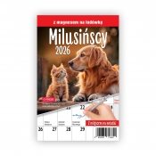 Kalendarz miesięczny na lodówkę - Milusińscy 2026