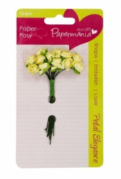 Kwiaty papierowe lemon rose żółte PMA-368300