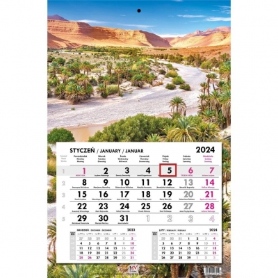 Kalendarz 2024 jednodzielny gł. płaska Maroko