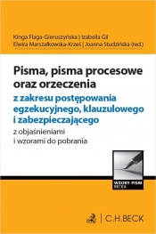 Pisma, pisma procesowe oraz orzeczenia z zakresu postępowania egzekucyjnego, klauzulowego i zabezpie