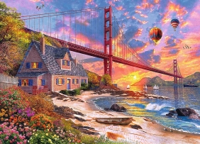 Trefl, Puzzle 1000: Zachód słońca nad Golden Gate (20164)