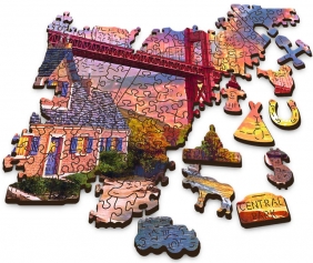 Trefl, Puzzle 1000: Zachód słońca nad Golden Gate (20164)