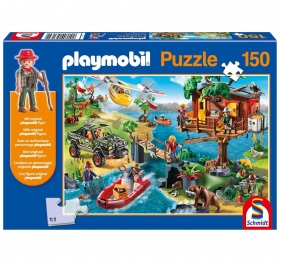 Puzzle 150: Playmobil Domek na drzewie + figurka