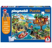 Puzzle 150: Playmobil Domek na drzewie + figurka
