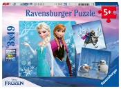 Ravensburger, Puzzle 3x49: Kraina Lodu - Zimowe przygody (9264)
