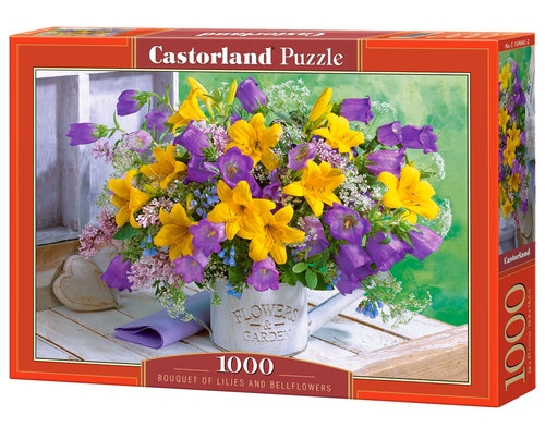 Puzzle 1000 Bouquet of Lilies and Bellflowers