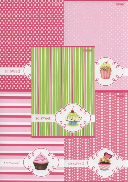 Zeszyt A5 Top-2000 w kratkę 16 kartek Cupcake 20 sztuk mix