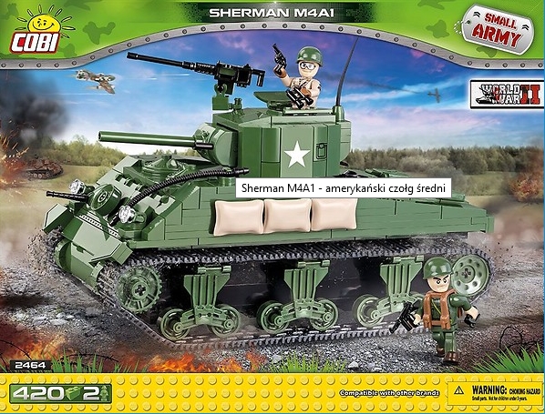 Cobi: Mała Armia WWII. M4A1 Sherman - 2464 (Uszkodzone opakowanie)