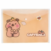 Teczka A4 kopertowa na zastrzask - kapibara beżowa